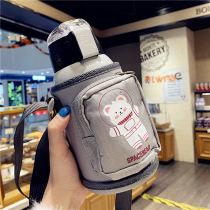 Creative smart childrens thermos cup men and women with straws out large-capacity water Cup students portable cup children cute