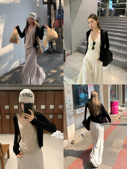 Xzichic Cárdigan de lana Tencel primavera y verano estilo perezoso top nuevos tejidos fuera del hombro protección solar abrigo fino para mujer