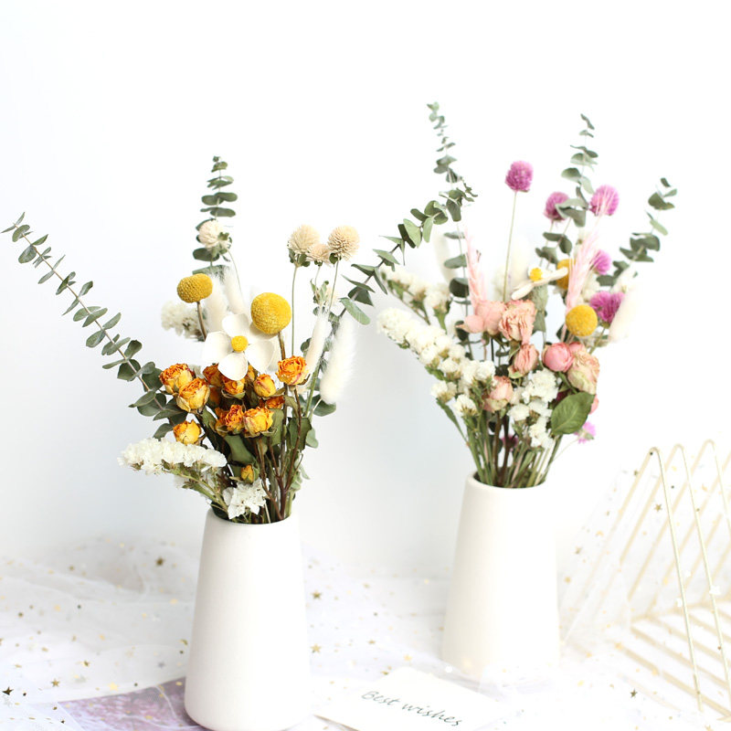 Dry Flower Bouquet Full of Star Rose Eugali Nordic Winds Net Red Home Living room Decorative Pendulum Real Flowers