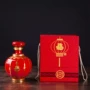 Jingdezhen gốm rỗng chai rượu vang 1 kg 3 kg 5 kg 10 kg đèn lồng đỏ Fu con dấu trang trí trang trí rượu ly rượu vang thuỷ tinh