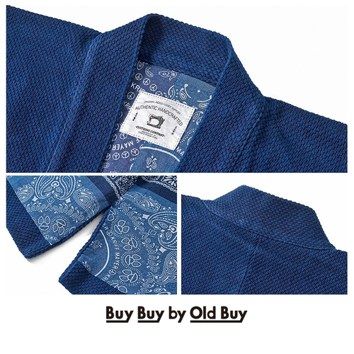 Японское ретро -индиго ручной завод синий краситель тяжелый