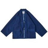 日系复古indigo手工植物蓝染重磅剑道刺子面料改良和服野良着道袍