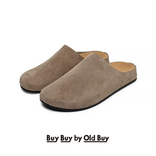 Туфли-мулы из натуральной кожи в стиле ретро для мужчин и женщин, сандалии с носками, повседневные пары, полудраги, ленивые слипоны, биркенштоки на одну ногу.