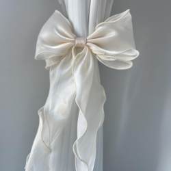 French-Style Cream-Colored Mermaid Bow Tie Curtain Tieback Decorative Accessories Small Ornaments Lace Tieback