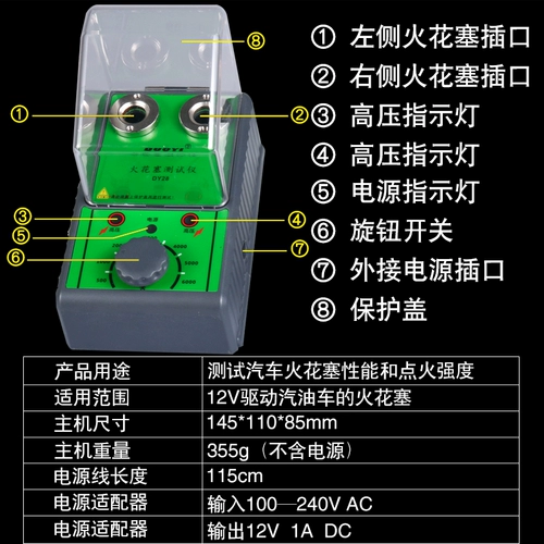 Тестовая таблица Детектора зажигания автомобиля Огня