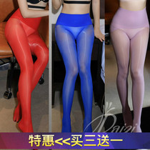 Buy three delivery One 912 Divine Pants Material Oil Bright Flash Seamless Untractless Invisible Transparent Pantyhose Underpants Silk Stockings