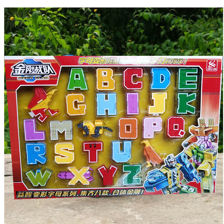 New Le New Le Alphabet Transforming Team Dinosaur Transforming Composite Robot New Le New Digital Transforming Letter