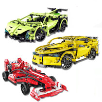 Double eagle Kashi mobile king remote control building blocks assembly electric remote control car formula racing toy