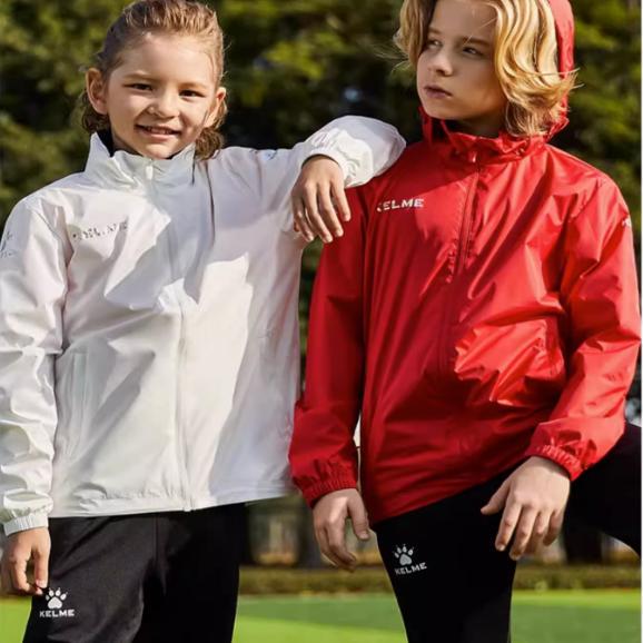 Kalmei Sports Raincoat Autumn and Winter Football Training Windproof and Waterproof Outdoor Running Fitness Jacket for Men, Women and Kidsren