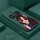 Redmi 9/сторона кубика Рубика — темно-зеленый — девушка в очках + закаленная пленка + силиконовый ремешок того же цвета