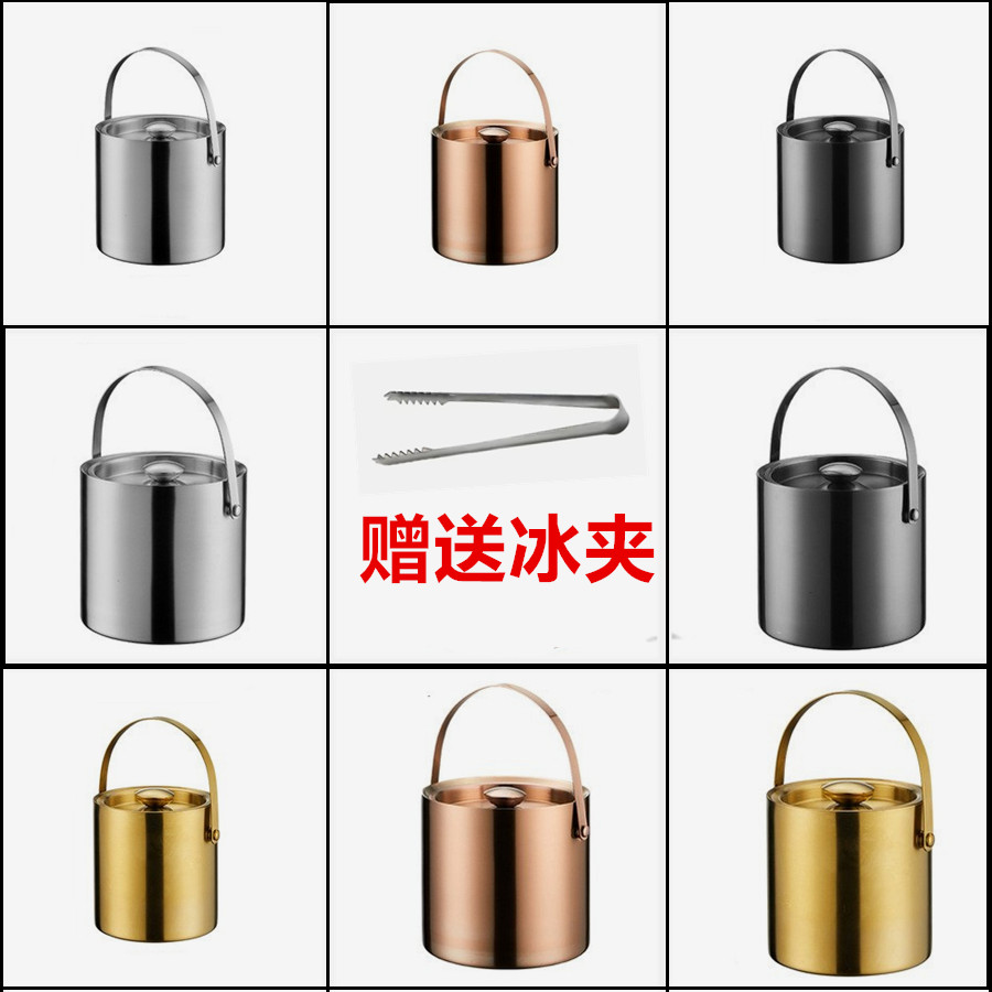 ヨーロッパのバーKTVステンレス製アイスバケツ二重断熱アイスバケツシャンパン赤ワイン外国ワインアイスバケツ