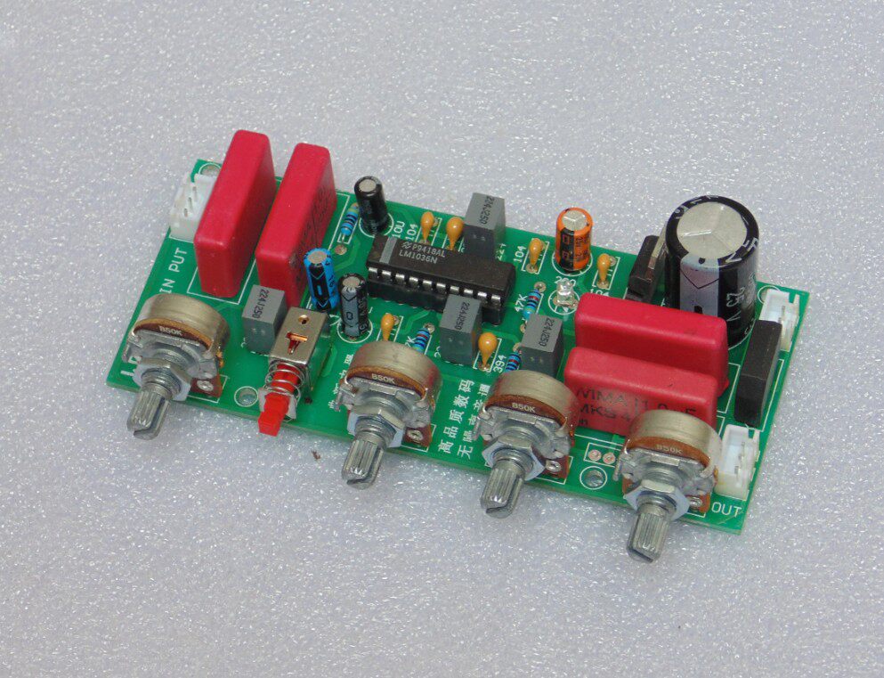 USA Half LM1036 Fever Pre-class plate Double channel 2 0 tone plate DC 12V Power amplifier Prefacing Wimah