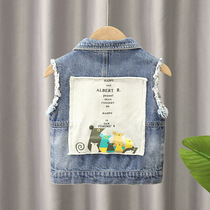 Boy Spring and Autumn Cowboy Waistcoat waistcoat 2021 new childrens vest jacket for children Cartoon Boy Coat