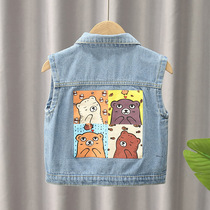 Boy Clothing Boy Cowboy Horse Chia 2021 Spring Autumn Clothing New Children Fashion Cartoon Jacket Children Korean Version Blouse