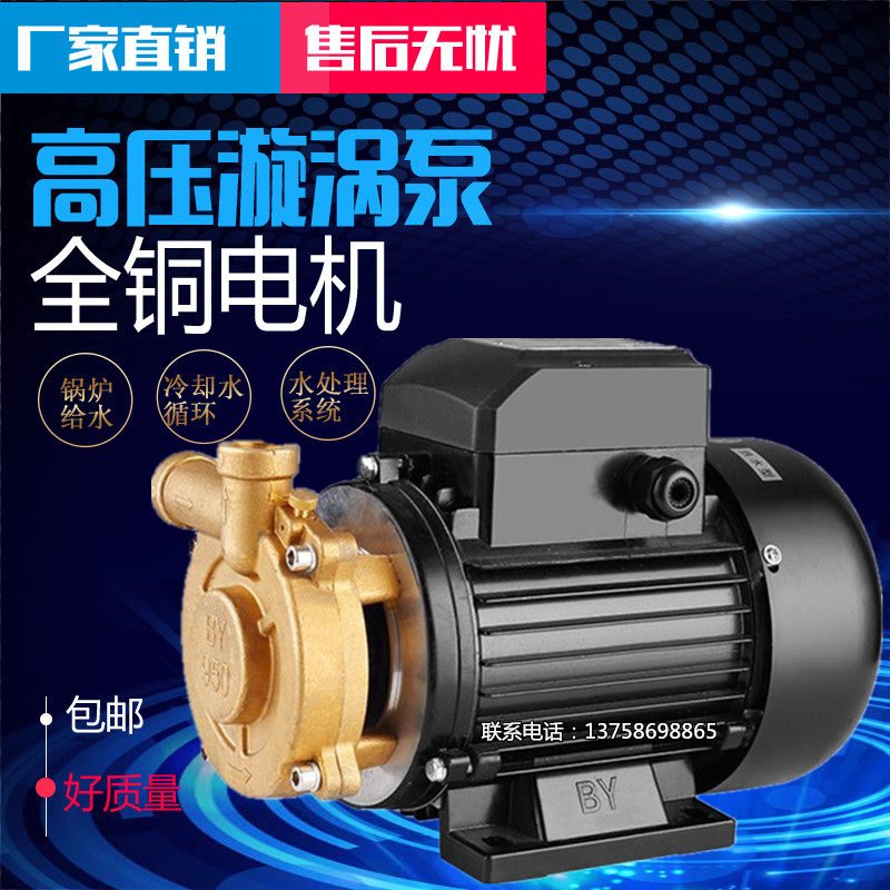 Single Stage Whirlpool Pump 750W High Pressure Swirl Pump Steam Boiler Moisturizing Booster Pump Hot Water Pump High Temperature Resistant Cycle Helper