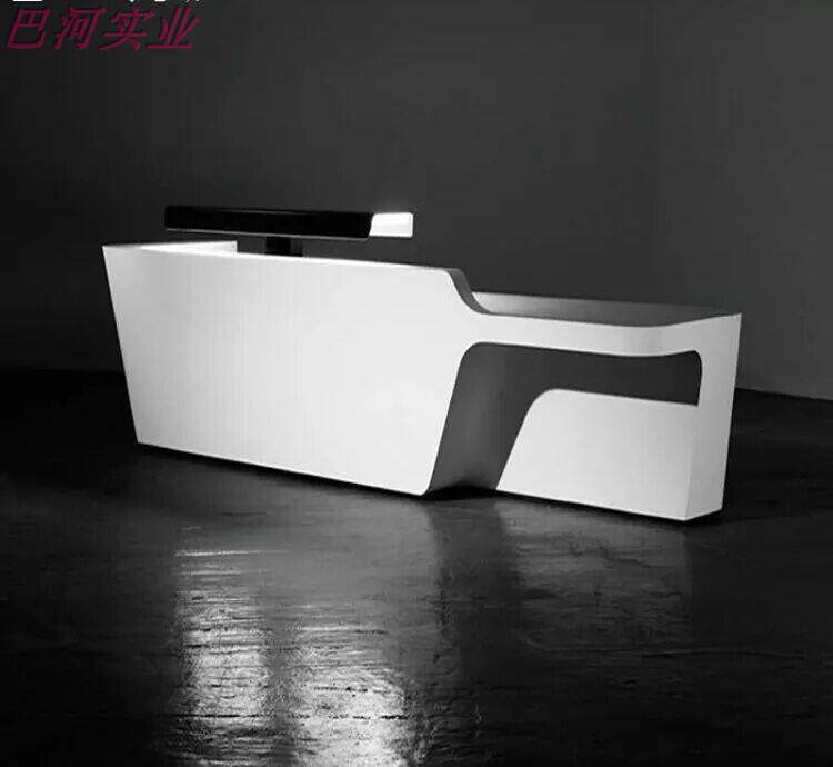 Office Front Desk Custom Baking Varnish Front Table Table Square Reception Desk Cashier Desk Cashier Desk Bar Desk Hall Service Desk