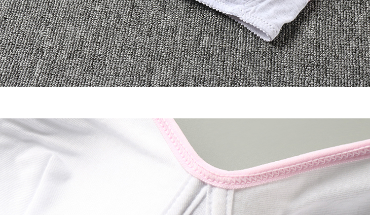 8863 đơn nữ đồ lót bra không có vành thời kỳ phát triển cotton ba vú học sinh trung học cơ sở màu rắn thời trang nữ 2021