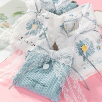 Cute and sweet girl briefs hips low waist womens panties womens cotton Japanese bow daisies