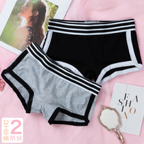 Pure Cotton Lady Briefs Girls Flat Angle Pants Head Corner Pants Full Cotton Quality Underpants Sleep Pants Les Handsome T Neutral