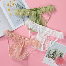  Hot lace panties womens briefs head temptation sexy ultra-thin girls raw underpants hollow transparent bow