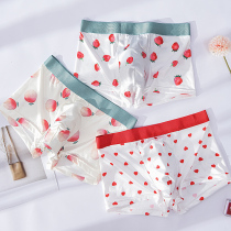 Mens underwear sexy boxer head four-corner underpants cute printing thin style to send boyfriend gift trend youth
