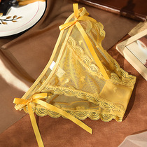 Sexy Lace Briefs Lady Triangle Pants Mesh Yarn Transparent Day Ensemble Sweet butterfly knot heart-shaped low waist breathable speed dry