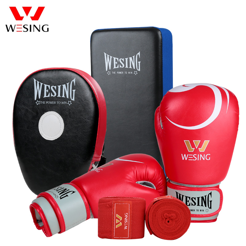Wesing Boxing gloves with headgear sets boxing Martial Arts training equipments