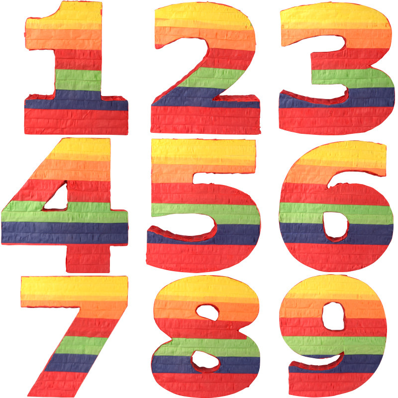 Pinata Children's birthday party supplies Party games Smashing candy props Banging pinata three-dimensional numbers