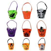 Halloween portable pumpkin bag Halloween props Non-woven pumpkin bag Stereoscopic pumpkin bag 21g variety