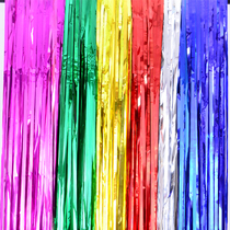 Rain silk curtain pull flower Ribbon Childrens birthday party background wall decoration wedding room supplies activity arrangement six color strip