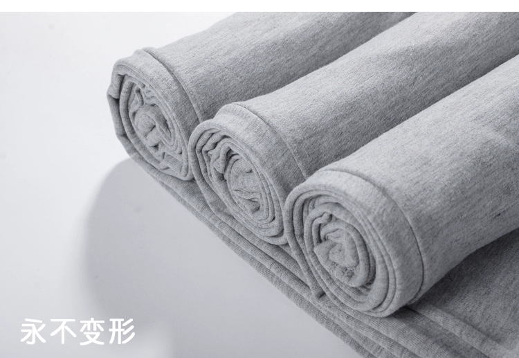 Mùa thu và mùa đông dày quần thể thao quần nam cotton lỏng kích thước lớn thoáng khí quần thường dệt kim chạy thẳng quần quần giữ nhiệt nam