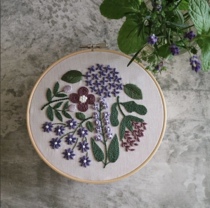 Takumaru 2021 new product Higuchi December flower sketch embroidery material package