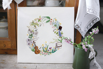 Artisan pill new Korean embroidery symphony lovers dream handmade DIY material bag hanging painting