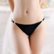 Sexy vàng băng lụa thong mỏng cotton đáy quần kháng khuẩn mùa hè liền mạch bikini quần lót nữ cạp thấp màu xanh đậm - G-string