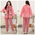 Authentic Jiao Jiao mùa đông nữ dày lên cộng với áo ba lỗ dài beibei bộ đồ ngủ cotton phục vụ nhà shop đồ nữ Giống cái
