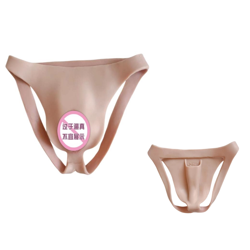 Silicone Fake Vagina Underwear for Cross-Dressing, Cosplay, Male-To-Female Transformation, One-Piece Insert to Hide the Penis Silicone Fake Vagina Underwear for Cross-Dressing, Cosplay, Male-To-Female Transformation, One-Piece Insert to Hide the Penis