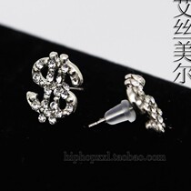 Hip Hop Dollar Bling Earring