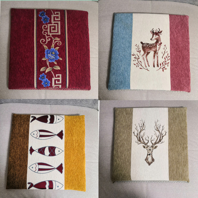 Chinese red wood chair cushion Snowneel Four seasons The universal square office chair fart cushion can be torn down