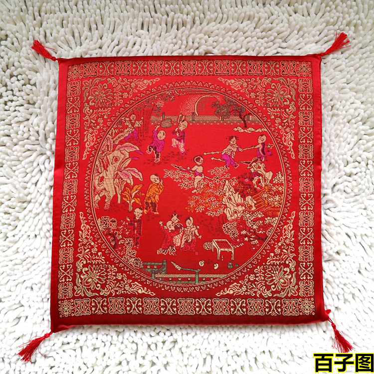 Kết hôn lễ hội phục vụ trà quỳ pad lớn màu đỏ của Trung Quốc tăng gấp đôi hạnh phúc ghế đệm gỗ gụ sofa đệm nơ ngồi phước lành - Ghế đệm / đệm Sofa thảm trải ghế gỗ đẹp