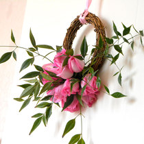 Rattan ring Tuckahoe rattan ring eternal life flower handmade diy decorative material Garland ring door hanging decoration dry rattan pastoral