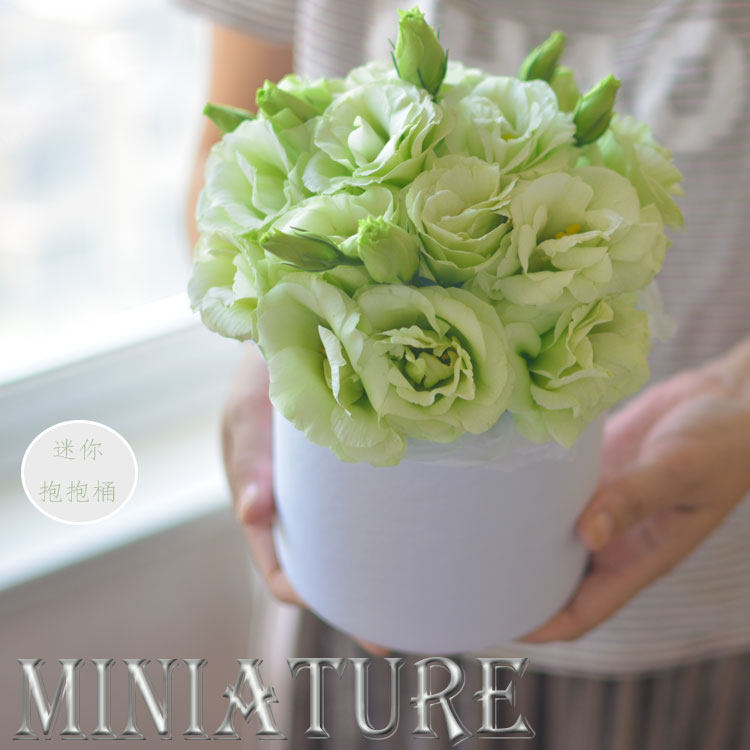 Hug barrel floral packaging box flower gift box round bouquet packaging box mini flower box salon diy cylinder