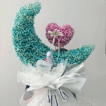 Net Red Moon Represents My Heart flower mud Tanabata Valentines Day star flower material flower mud