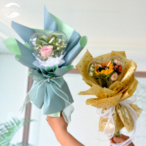 Faculty Festival Caring and transparent floral bouquet models Acrylic Bag Flowers boutique Flower Shop Supplies Diy Flowers Packaging
