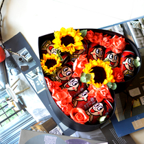 Net red Fruit Flower Box Heart-shaped Flower Arrangement Box Peach Hearts Chicken Hearts Gift Boxes Rose Flowers Packaging Boxes