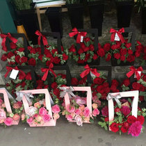 Handheld paper flower basket Tote Bag tote box flower box training flower box box paper bag flower gift box