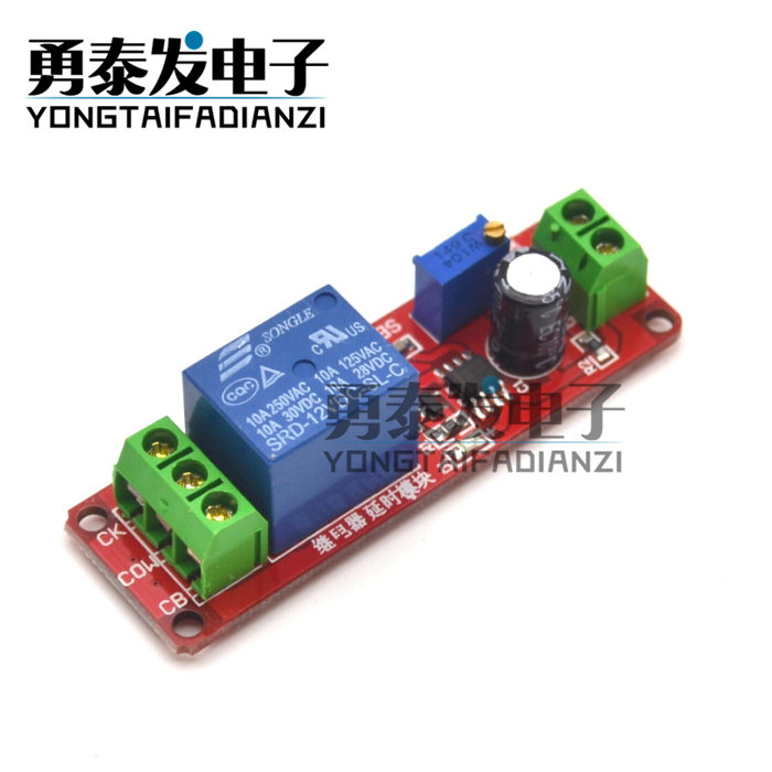 Monostable switch Delay on / off switch (12V)Automotive electrical delay NE555 delay module