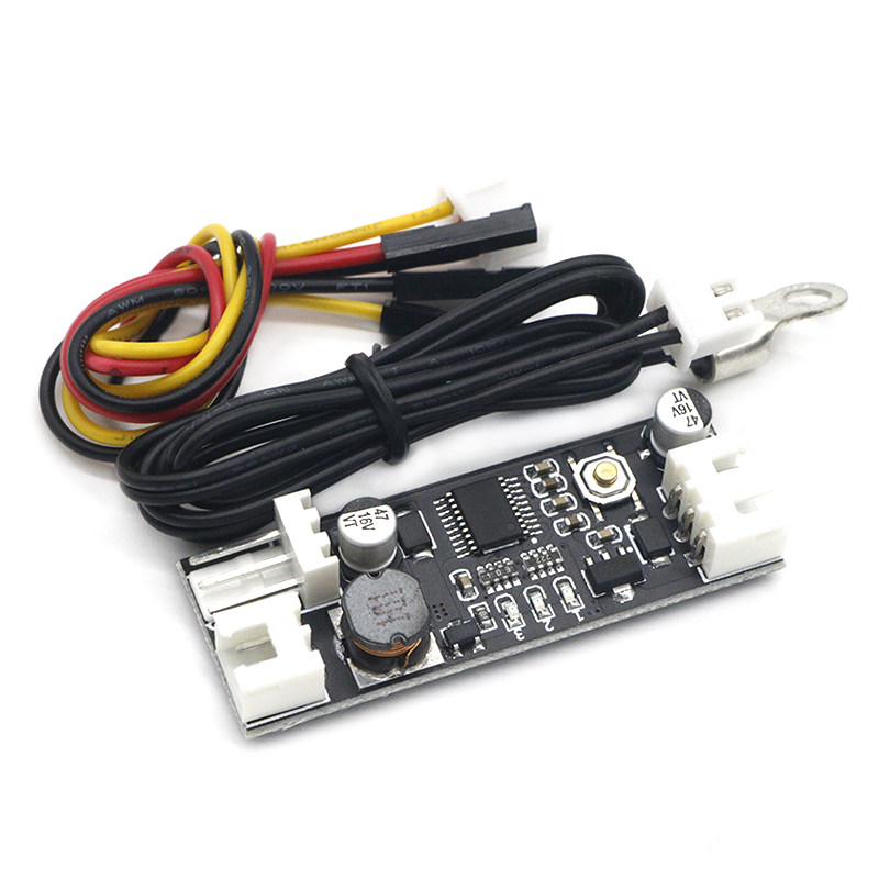 Single-way 12V DC PWM 2-3 wire fan temperature-controlled speed regulator main casing machine Computer fan temperature-controlled noise reduction module