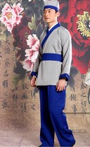 Ancient costume Hanfu Ancient Family Ding Xiaoer performance Tea House cleaning work clothing men and women Performance