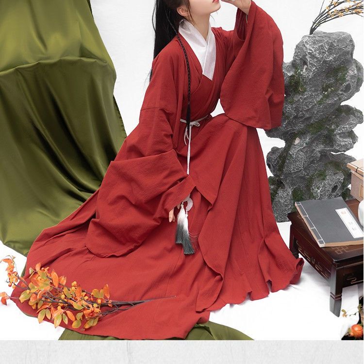 Hanfu Men's Clothing, Ancient Style, Male and Female Students' Traditional Clothing, Men's Ming-Style Hanfu, Handsome Complete Set of Taoist Clothing for Adults