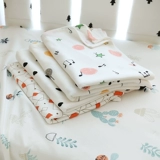 Детская хлопковая простыня для новорожденных, трикотажное хлопковое детское мультяшное покрывало для детского сада